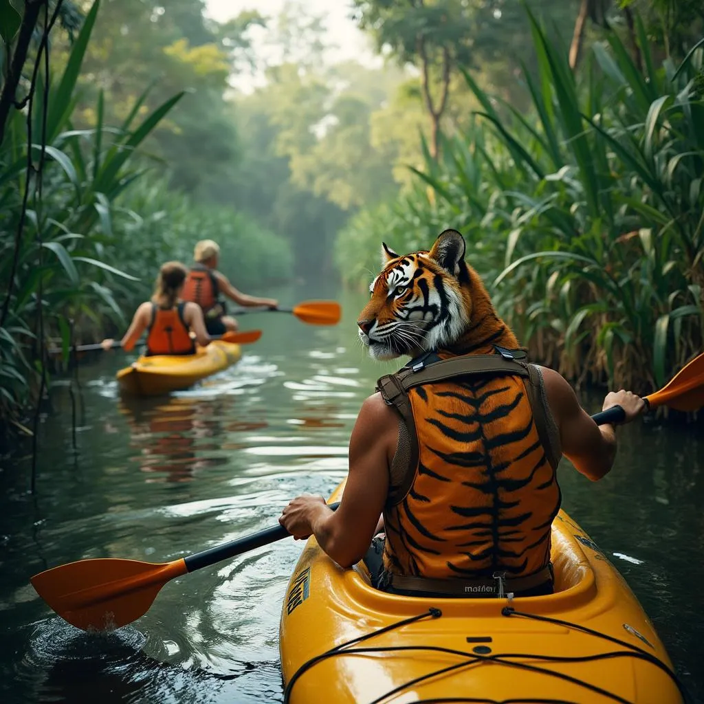 Kayak en el Delta del Tigre