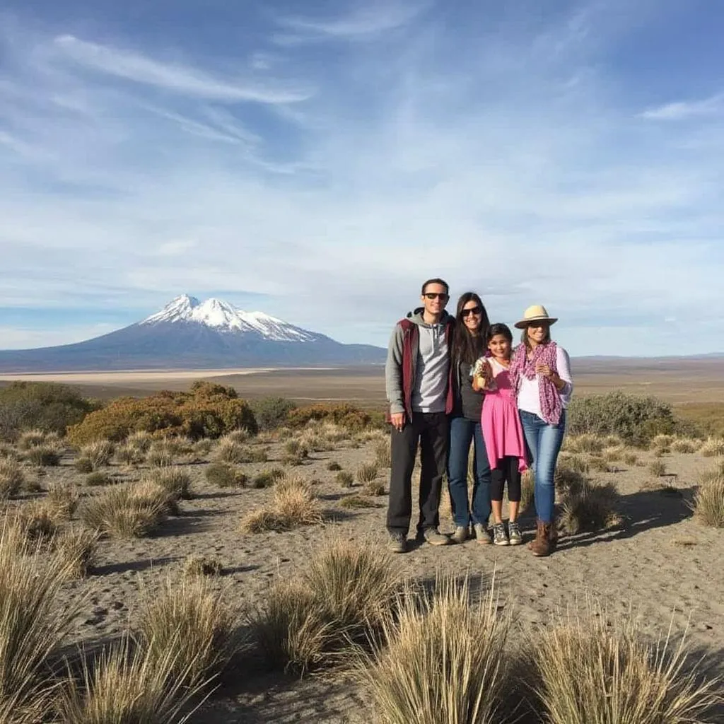 Familia disfrutando Patagonia